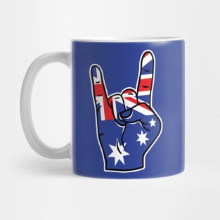 Rock On Australia // Australian Flag Rock Hand Mug